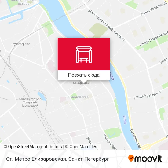 Карта Ст. Метро Елизаровская