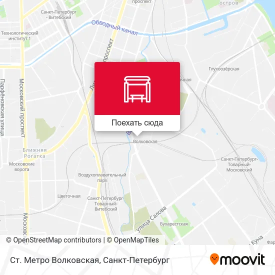 Карта Ст. Метро Волковская