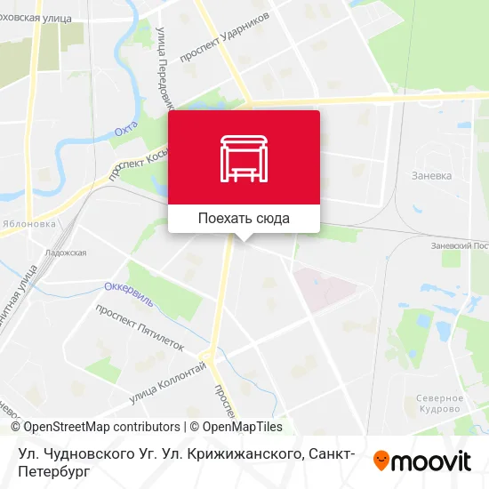 Карта Ул. Чудновского Уг. Ул. Крижижанского