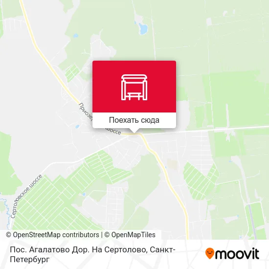 Карта Пос. Агалатово Дор. На Сертолово