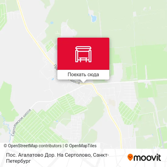 Карта Пос. Агалатово Дор. На Сертолово