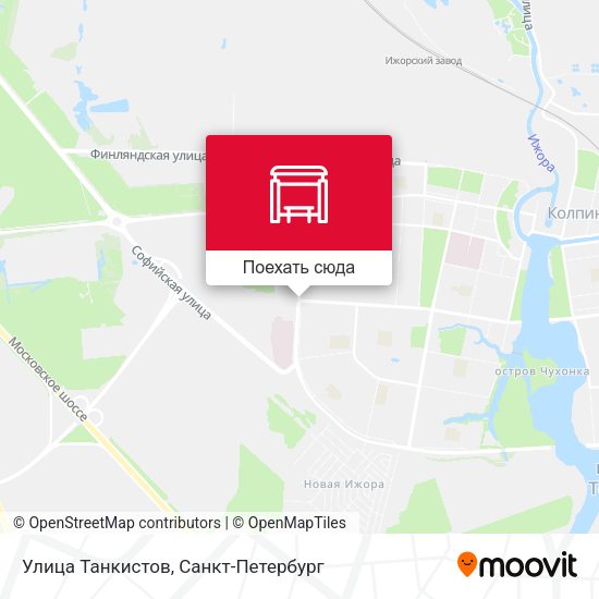 Карта Улица Танкистов