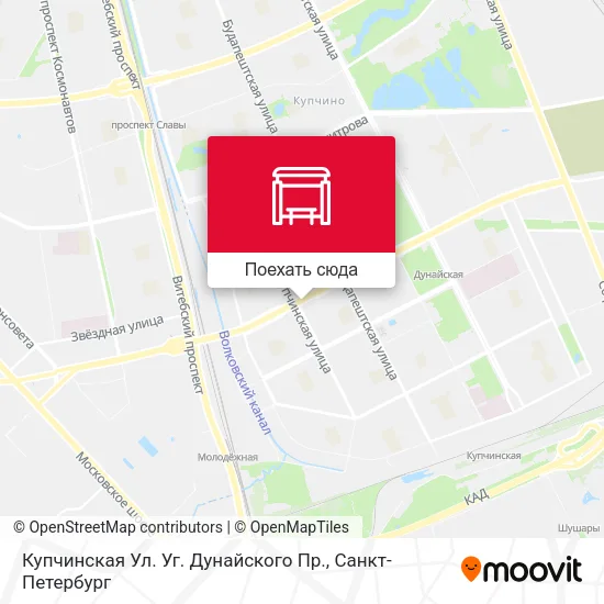 Карта Купчинская Ул. Уг. Дунайского Пр.