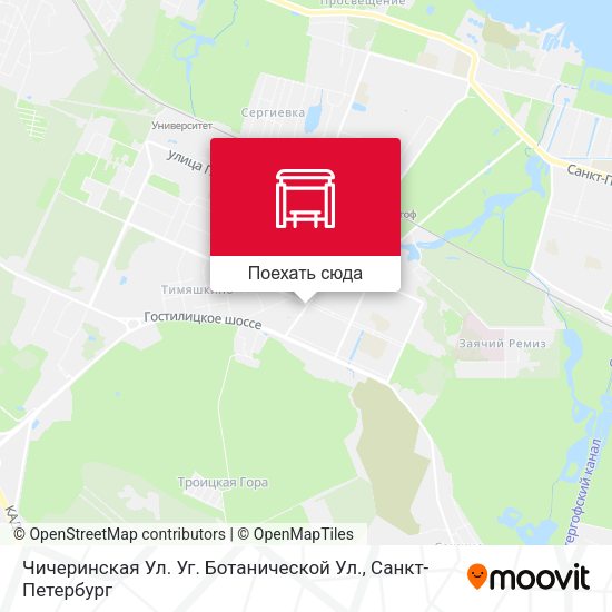 Карта Чичеринская Ул. Уг. Ботанической Ул.
