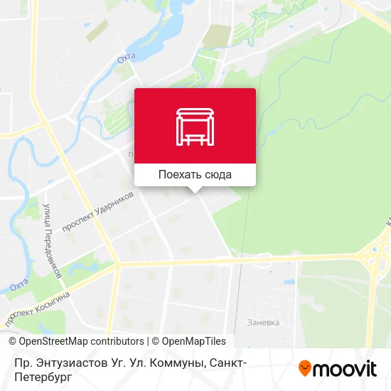 Карта Пр. Энтузиастов Уг. Ул. Коммуны