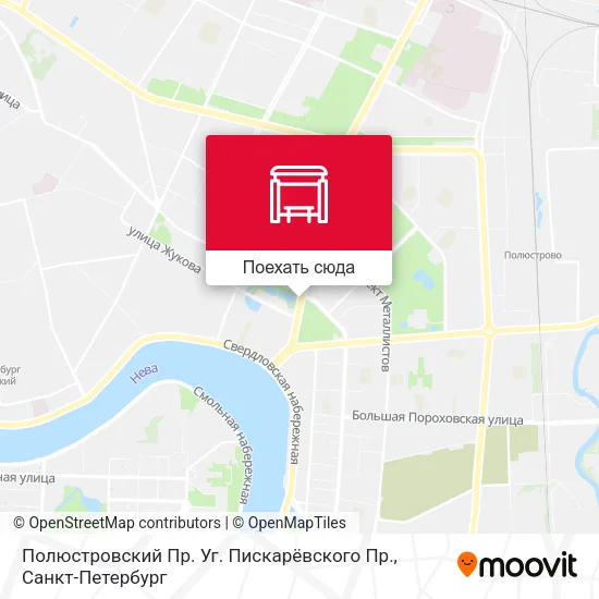 Карта Полюстровский Пр. Уг. Пискарёвского Пр.