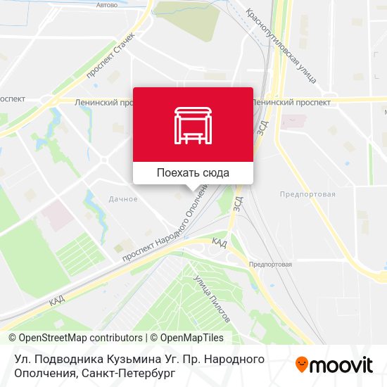 Карта Ул. Подводника Кузьмина Уг. Пр. Народного Ополчения