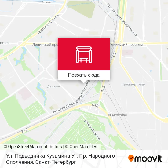 Карта Ул. Подводника Кузьмина Уг. Пр. Народного Ополчения