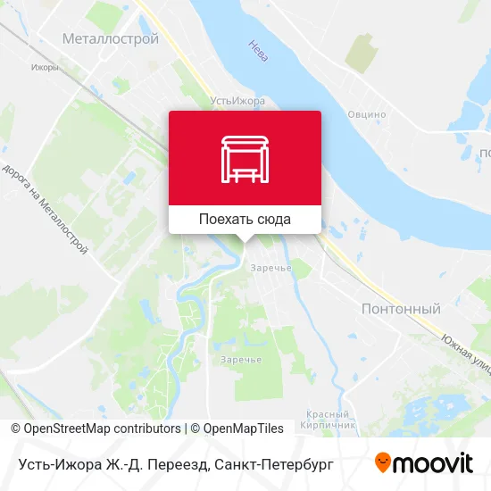 Карта Усть-Ижора Ж.-Д. Переезд