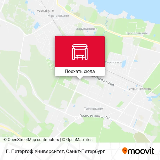 Карта Г. Петергоф Университет