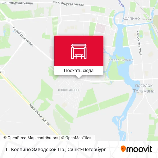 Карта Г. Колпино Заводской Пр.