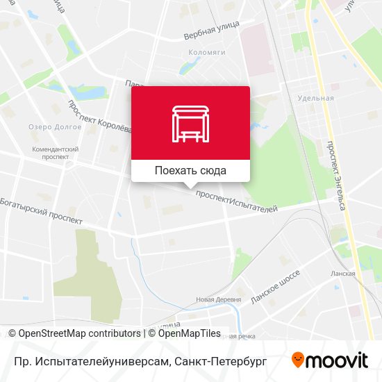 Карта Пр. Испытателейуниверсам