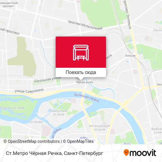 Карта Ст.Метро Чёрная Речка