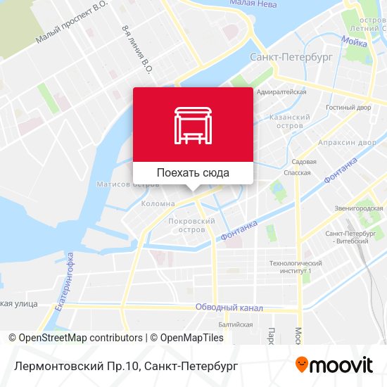Карта Лермонтовский Пр.10