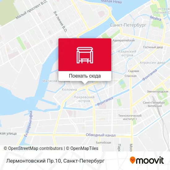 Карта Лермонтовский Пр.10
