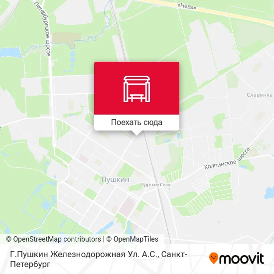 Карта Г.Пушкин Железнодорожная Ул. А.С.