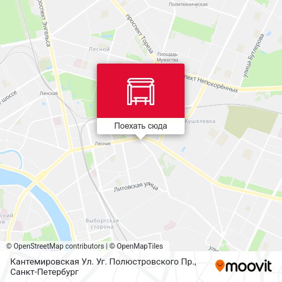 Карта Кантемировская Ул. Уг. Полюстровского Пр.