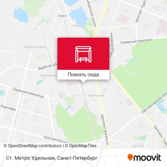 Карта Ст. Метро Удельная