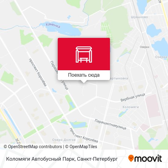 Карта Коломяги Автобусный Парк