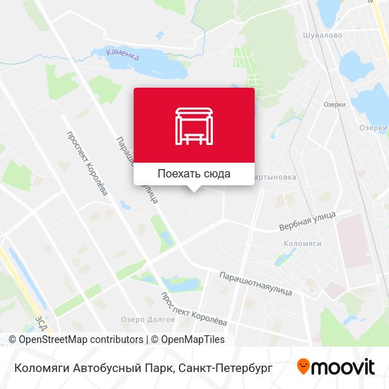 Карта Коломяги Автобусный Парк