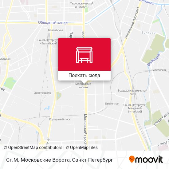 Карта Ст.М. Московские Ворота