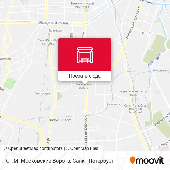 Карта Ст.М. Московские Ворота