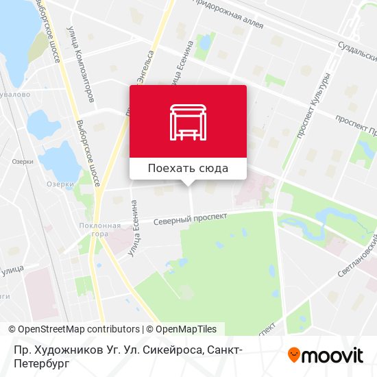 Карта Пр. Художников Уг. Ул. Сикейроса
