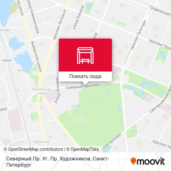 Карта Северный Пр. Уг. Пр. Художников