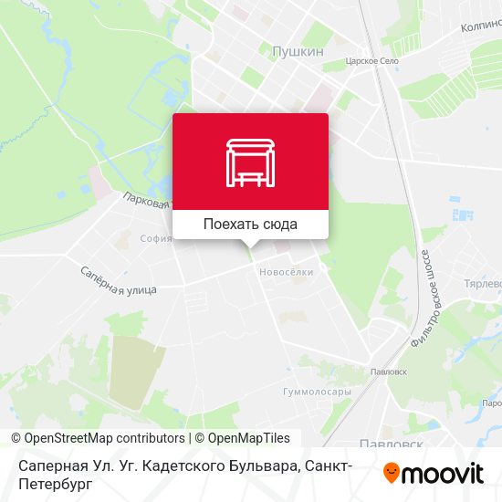 Карта Саперная Ул. Уг. Кадетского Бульвара