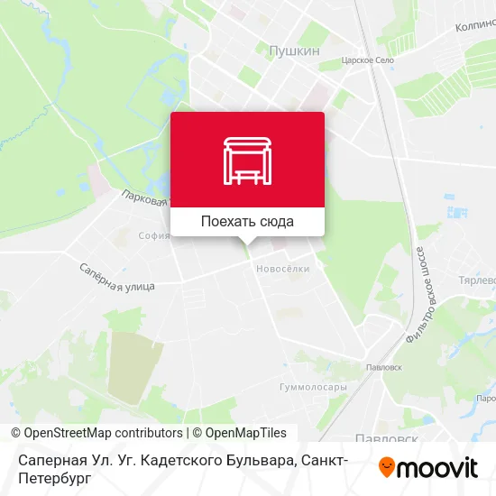 Карта Саперная Ул. Уг. Кадетского Бульвара
