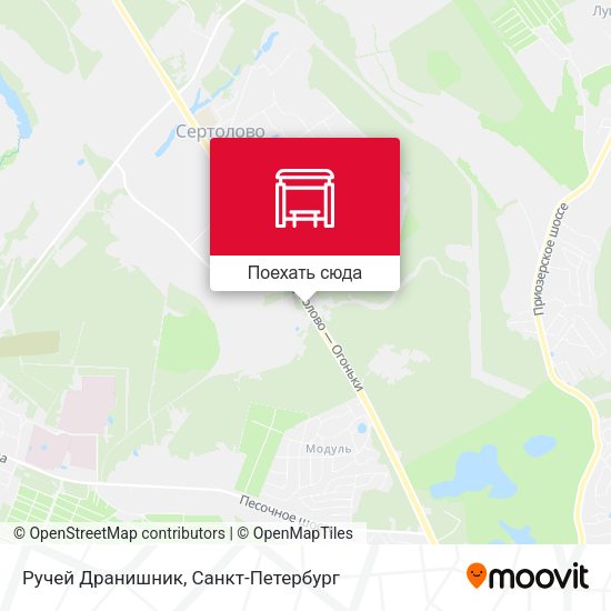 Карта Ручей Дранишник
