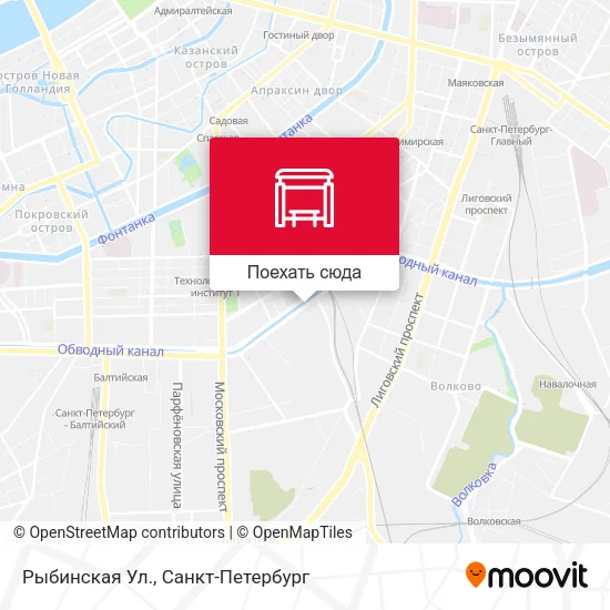 Карта Рыбинская Ул.