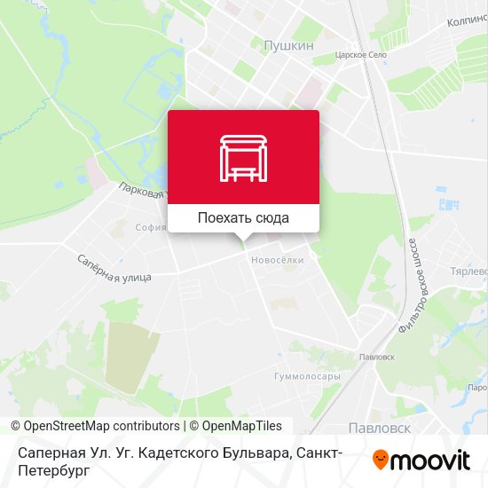 Карта Саперная Ул. Уг. Кадетского Бульвара