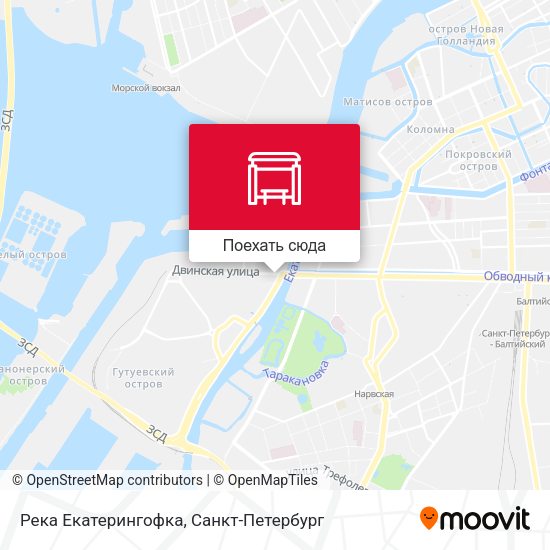 Карта Река Екатерингофка