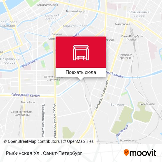 Карта Рыбинская Ул.