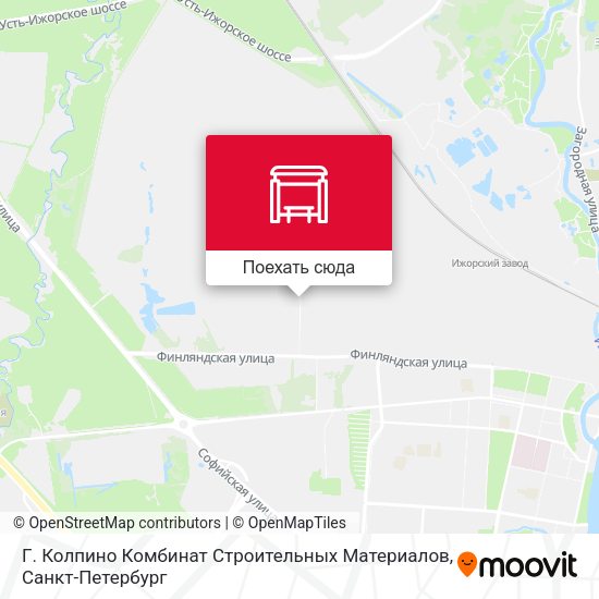 Карта Г. Колпино Комбинат Строительных Материалов