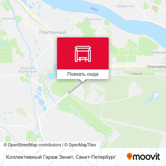 Карта Коллективный Гараж Зенит