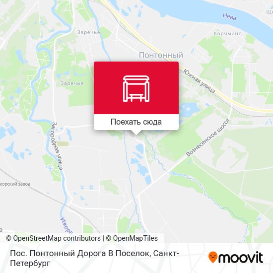 Карта Пос. Понтонный Дорога В Поселок