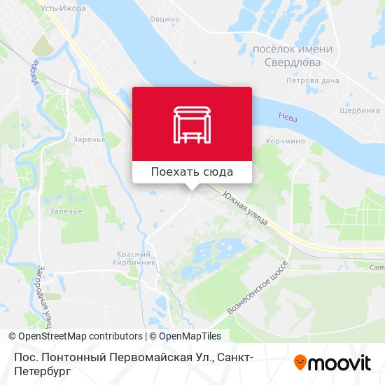 Карта Пос. Понтонный Первомайская Ул.