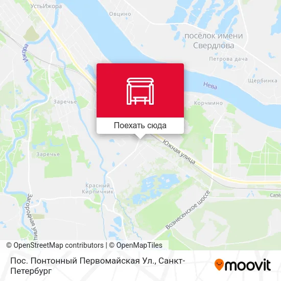Карта Пос. Понтонный Первомайская Ул.