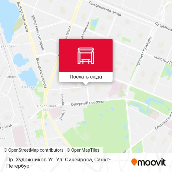 Карта Пр. Художников Уг. Ул. Сикейроса