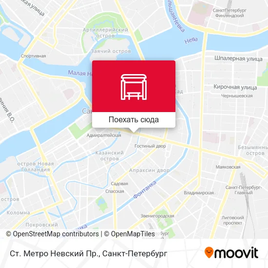 Карта Ст. Метро Невский Пр.