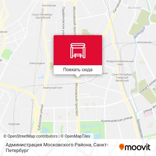 Карта Администрация Московского Района