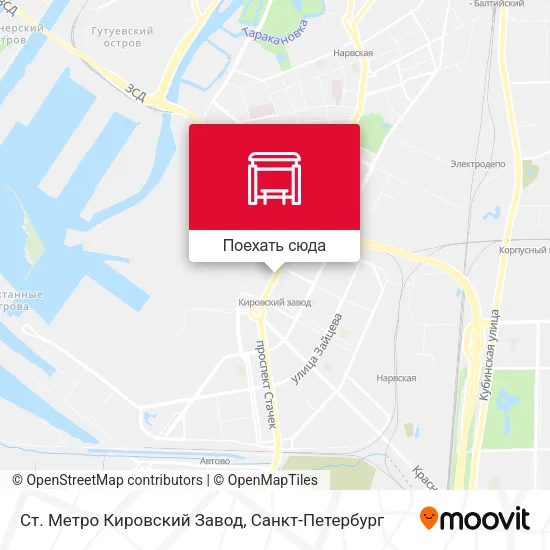 Карта Ст. Метро Кировский Завод