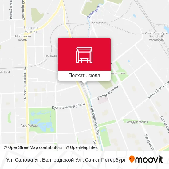 Карта Ул. Салова Уг. Белградской Ул.