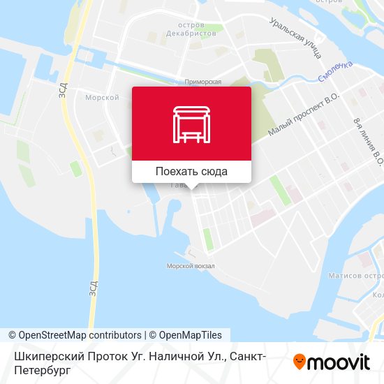 Карта Шкиперский Проток Уг. Наличной Ул.