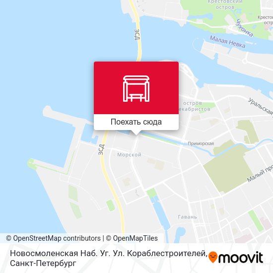 Карта Новосмоленская Наб. Уг. Ул. Кораблестроителей