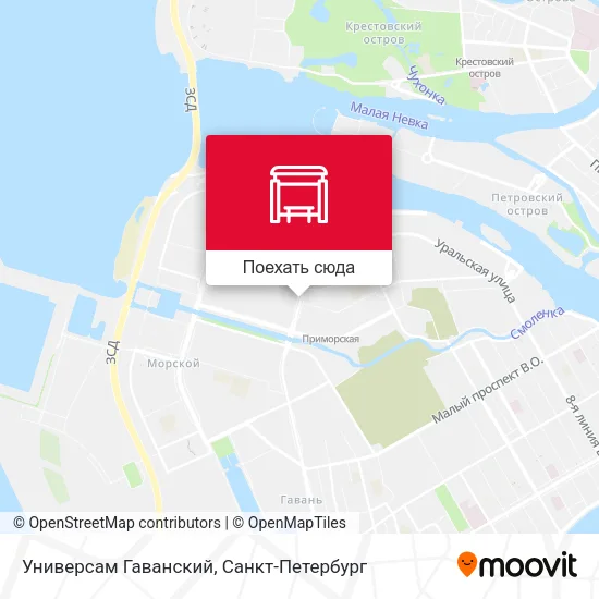 Карта Универсам Гаванский