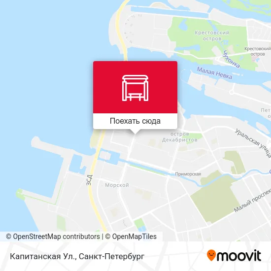 Карта Капитанская Ул.