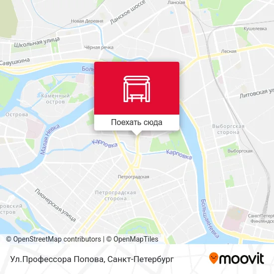 Карта Ул.Профессора Попова